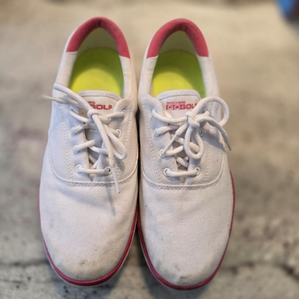 Womens golf shoes sketchers white pink 7.5